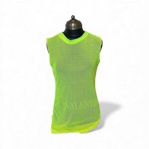 NYC Bright Yellow Mesh Muscle Tee